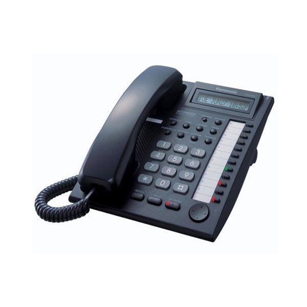 Panasonic KX-T7730X-B Black Hybrid System Corded 12 Button Telephone 