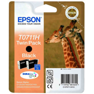 Epson - BLACK TWIN PACK INKS T071 D120/DX7400/DX7450/DX8400/DX8450