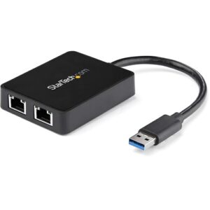 Startech - USB TO ETHERNET ADAPTER DUAL USB 3.0 GIGABIT NETWORK DONGLE