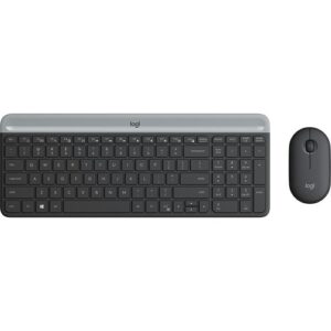 Logitech - SLIM WIRELESS MK470 COMBO GRAPHITE UK 2.4GHZ INTNL