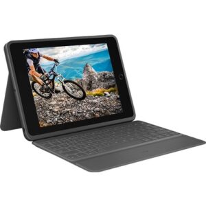 Logitech - RUGGED FOLIO 7TH AND 8TH GENERATION GRAPHITE FRA CENTRAL