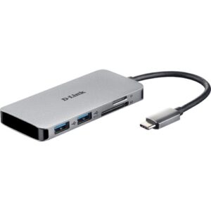 D-Link - 6-IN-1 USB-C HUB WITH HDMI CARD READER/POWER DELIVERY