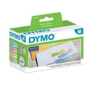 DYMO - ASSORTED COLOR LABEL 89X28MM 4 ROLLS (130X 4)