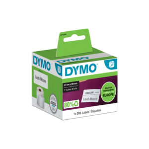 DYMO - WHITE NAME BADGE LABELS 89X41MM 1 ROLL (300)