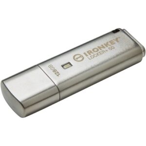Kingston - 128GB USB 3.2 IRONKEY LOCKER+50 AES USB W/256BIT ENCRYPTION