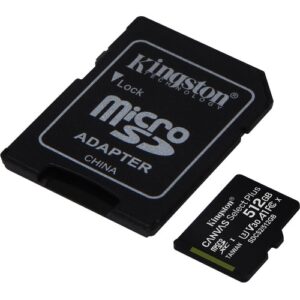 Kingston - 512GB MICROSDXC CANVAS SELECT 100R A1 C10 CARD + SD ADAPTER