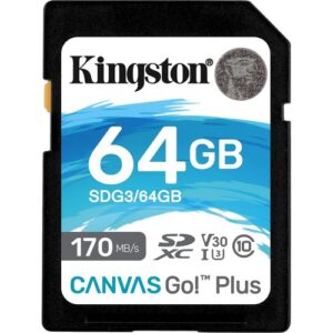 Kingston - 64GB SDXC CANVAS GO PLUS 170R C10 UHS-I U3 V30