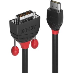 Lindy Electronics - 1M HDMI TO DVI-D CABLE BLACK LINE