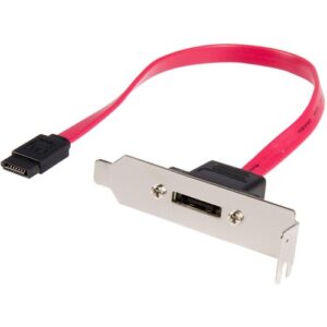 Startech - 1FT LOW PROFILE SATA TO ESATA PLATE ADAPTER