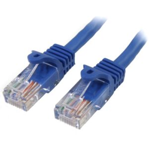 Startech - 1M CAT 5E BLUE SNAGLESS ETHERNET RJ45 CABLE MALE TO MALE
