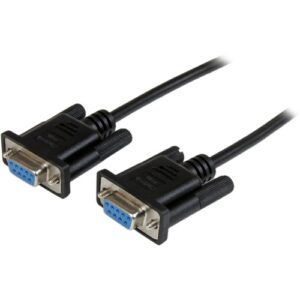 Startech - 1M FEMALE TO FEMALE RS232 SERIAL NULL MODEM CABLE BLACK