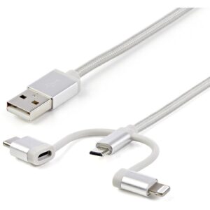 Startech - 1M USB MULTI CHARGING CABLE LIGHTNING MICRO-USB CHARGING