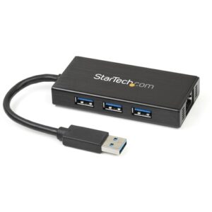 Startech - 3 PORT USB HUB WITH ETHERNET GIGABIT RJ45 USB ADAPTER COMBO