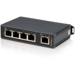 Startech - 5 PT UNMANAGED NETWORK SWITCH DIN RAIL MOUNTABLE - IP30 RATED
