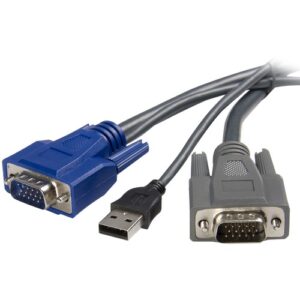 Startech - 6 FT ULTRA-THIN USB VGA 2-IN-1 KVM CABLE