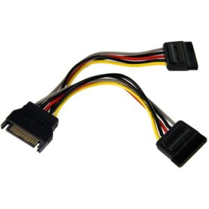 Startech - 6IN SATA POWER Y SPLITTER CABLE ADAPTER
