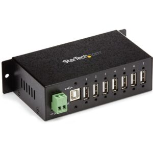Startech - 7 PORT USB 2.0 HUB METAL TAA INDUSTRIAL MOUNTABLE HEAVY DUTY
