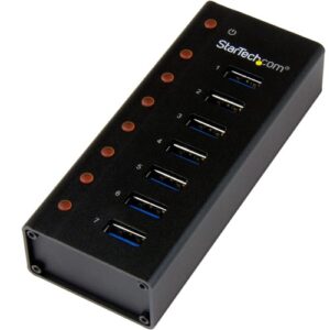 Startech - 7 PORT USB 3.0 HUB METAL TAA POWERED MOUNTABLE USB HUB