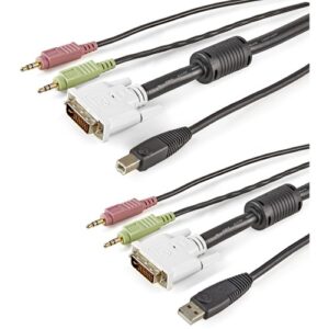 Startech - CABLE KVM 1.8M 4 EN 1 DVI-I USB AUDIO Y MICROFONO PARA SWITCH IN