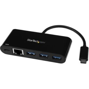 Startech - USB C GIGABIT ETHERNET ADAPTER 3-PORT USB HUB WITH PD DONGLE