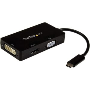 Startech - USB C MULTIPORT ADAPTER DONGLE TYPE-C TO HDMI VGA DVI CONVERTER