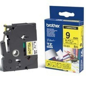 Brother - TZE-621 LAMINATED TAPE 9MM 8M BLACK ON YELLOW