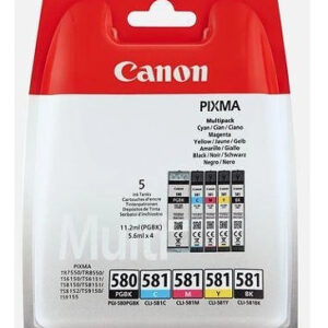 Canon - INK PGI-580/CLI-581 BK/CMYK MULTI PACK BLISTERED W SECURITY