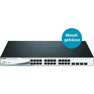 D-Link - 24-PORTS POE 10/100/1000MBPS GI SWITCH WITH 4X1000BASE-T /SFP