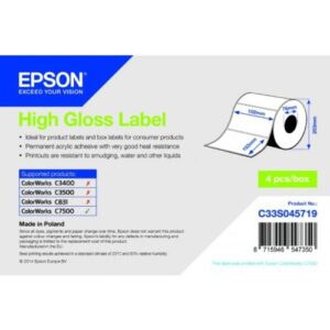 Epson - HIGH GLOSS DIE-CUT 102MMX152MM 800 LBLS