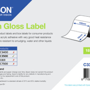 Epson - HIGH GLOSS LABEL - DIE-CUT 102MM X 76MM 415 LABELS