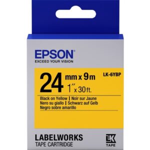 Epson - TAPE - LK-6YBP PASTEL BLK-/YELL YELL 24/9