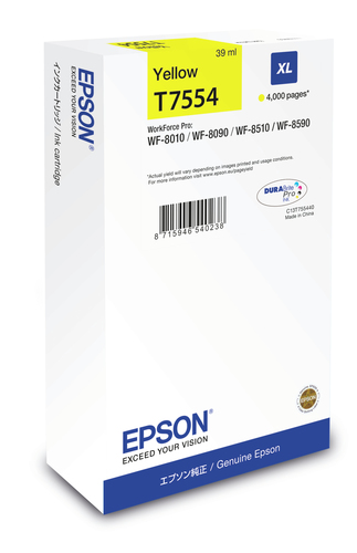 Epson - WF-8XXX SERIESINKCARTR.XLYELLOW PIGMENT INK DURABRITEPRO SIZEXL