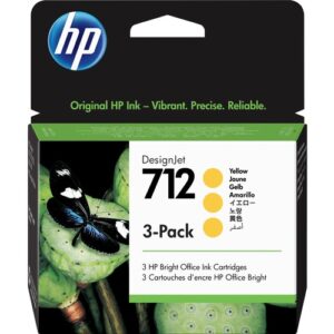 HP INC - HP 712 3-PACK 29-ML YELLOW DESIGNJET INK CARTRIDGE