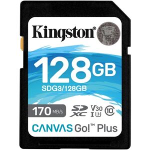 Kingston - 128GB SDXC CANVAS GO PLUS 170R C10 UHS-I U3 V30
