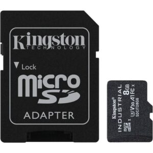 Kingston - 8GB MICROSDHC INDUSTRIAL C10 A1 PSLC CARD + SD ADAPTER