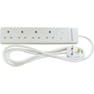 Lindy Electronics - 2M MAINS 4 WAY SURGE PROTECTED WHITE