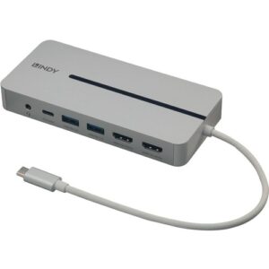Lindy Electronics - DST-MX DUO USB-C MINI LAPTOP/MACBOOK DOCKING STATION