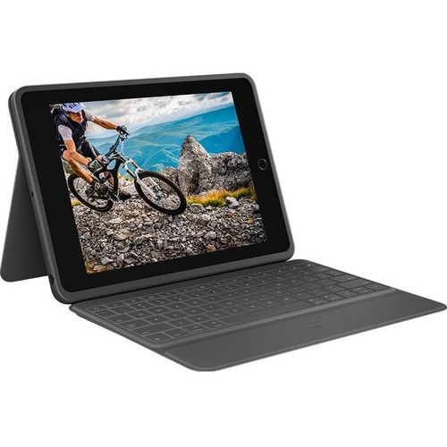 Logitech - RUGGED FOLIO 7TH AND 8TH GENERATION GRAPHITE - CH CENTRAL