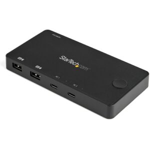 Startech - 2 PORT USB C KVM SWITCH - HDMI 4K 60HZ W/ USB TYPE C CABLES