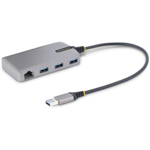 Startech - 3-PORT USB HUB W/ GBE PORTABLE USB HUB ADAPTER WITH ETHERNET
