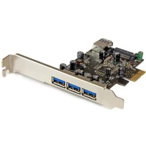 Startech - 4PORT PCIE USB 3.0 ADAPTER CARD 1 INTERNAL + 3 EXTERNAL PORTS
