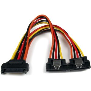Startech - 6IN LATCHING SERIAL ATA SATA POWER CABLE SPLITTER ADAPTER