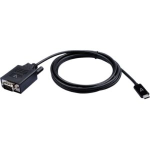 V7 - BLACK USB-C TO VGA VIDEO CABLE USB-C MALE TO VGA MALE 2M 6.6FT