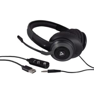 V7 - DELUXE USB HEADSET W/MIC ON CABLE CONTROL 1.8M CABLE IN DELU