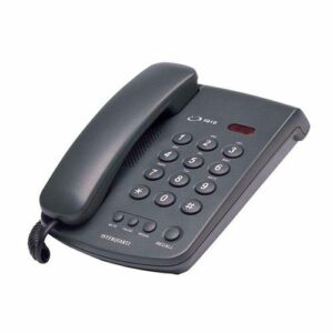 INTERQUARTZ IQ10 BLACK ANALOGUE TELEPHONE
