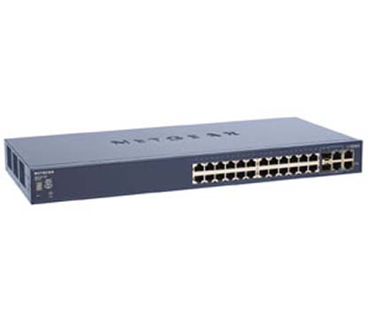 NETGEAR 24 PORT 10 / 100 SMART SWITCH WITH GIGABIT PORTS